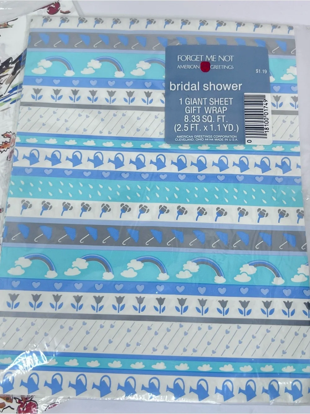 Vintage Duck Forrest Rain Gift Wrap Sheets American Greetings New Junk Journal